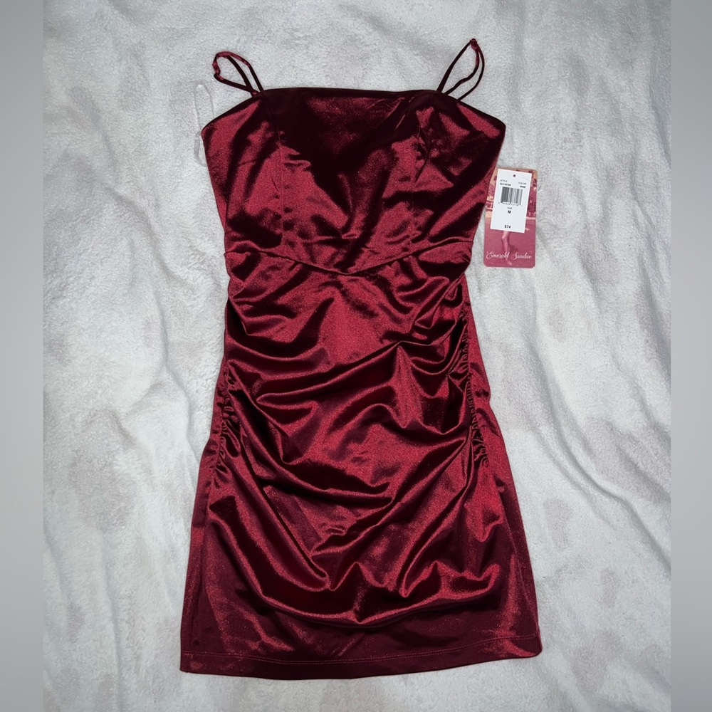 Emerald Sundae Rich Red Mini Dress